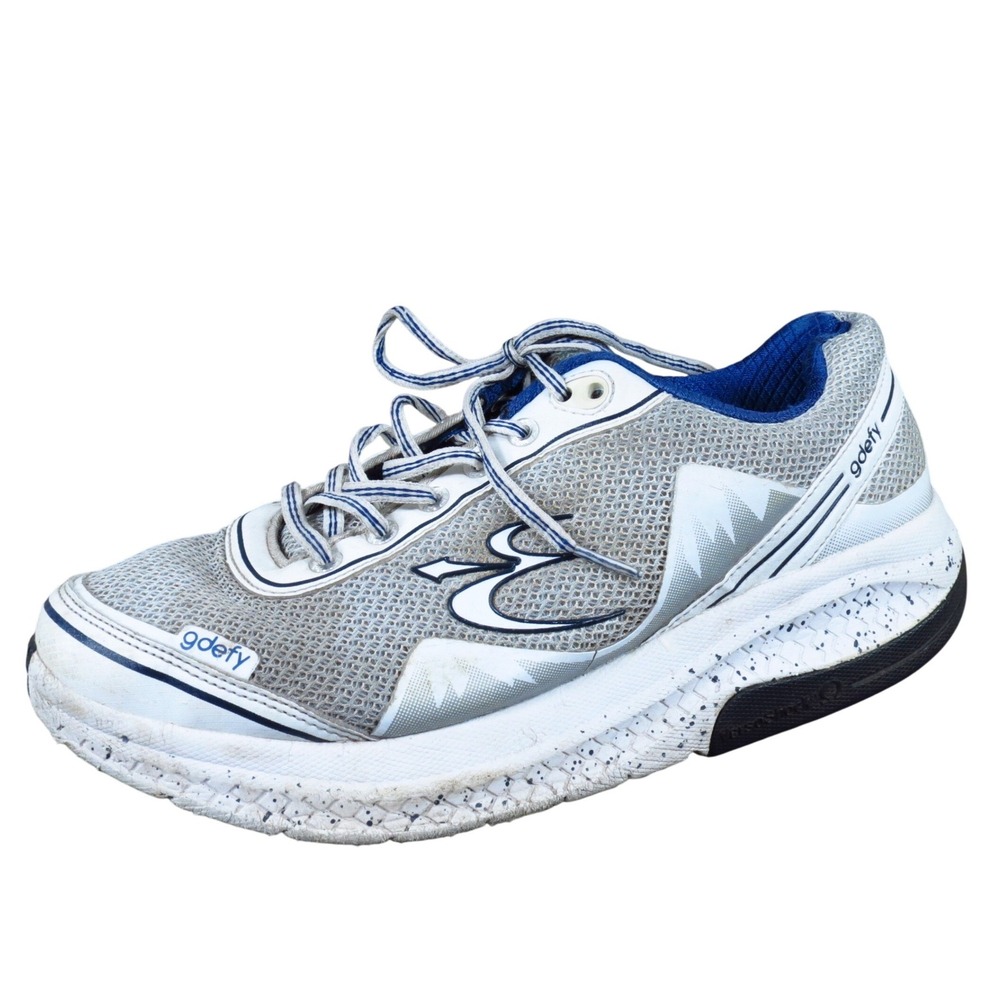 Gravity Defyer Mighty Walk Men Athletic Shoe Size 9 Walking Gray White Blue
